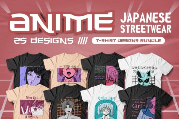Anime Japanese Streetwear T-shirt Design Graphics