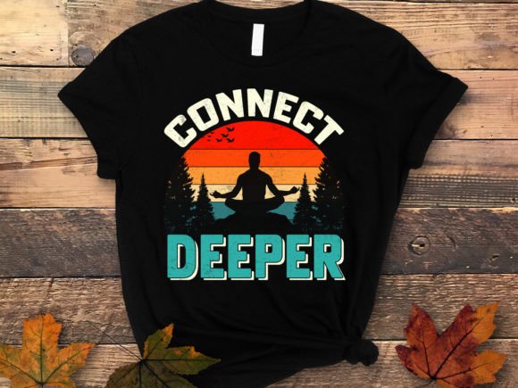 Connect Deeper Yoga Vintage T Shirt