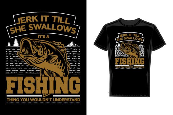 Creative Simple Fishing Graphics for Print Templates