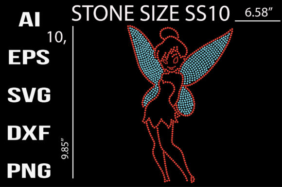 Fairy Rhinestone T Shirt Design: Graphics & Print Templates
