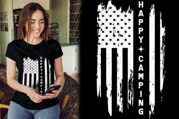 Happy Camping T-shirt Print Templates