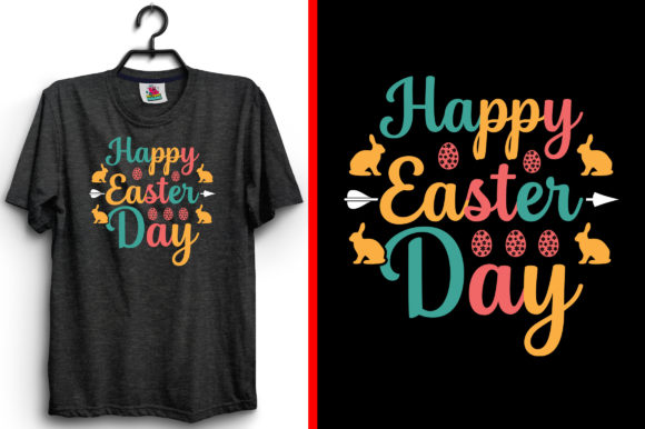 Happy Easter Day Bunny SVG T-Shirt: Graphics & Print Templates