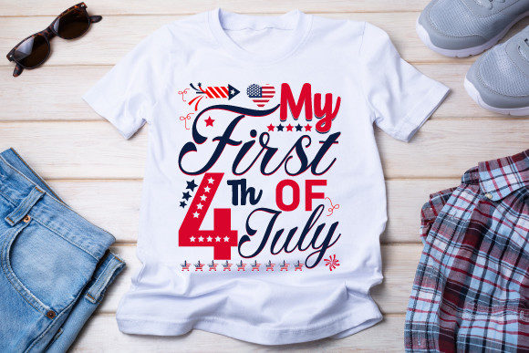 My First 4th of July T-Shirt Graphics & Print Templates