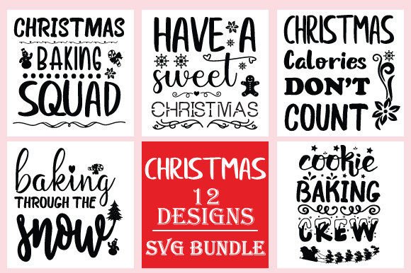 New Christmas T-shirt Bundle for 5: Graphics & Print Templates