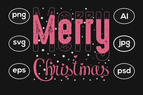 Pink-Christmas-T-Shirt: Graphics & Print Templates