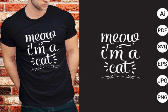 Print Templates Cat T Shirt Design SVG Graphics