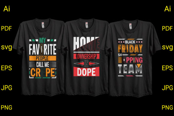 T-shirt Design Bundle Print Templates