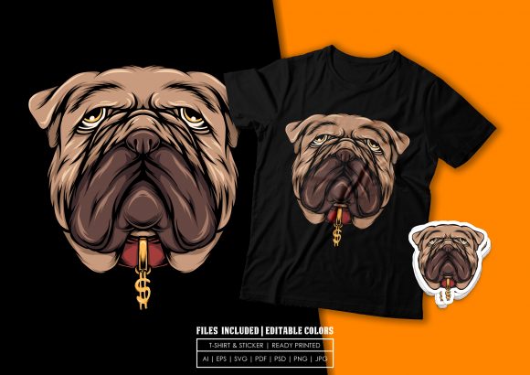 T-shirt Design - Rich Bulldog