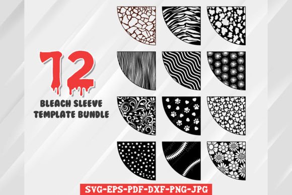 T-Shirt Sleeve Stencil Template V 2: Graphics & Print Templates