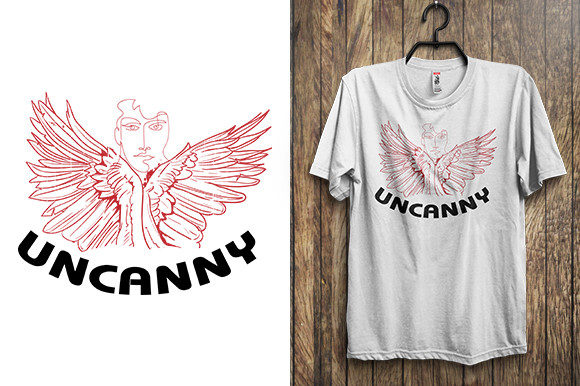 UNCANNY T-Shirt Design: Graphics & Print Templates